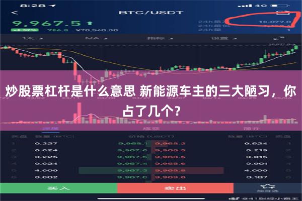 炒股票杠杆是什么意思 新能源车主的三大陋习，你占了几个？