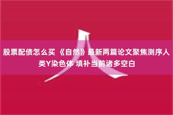 股票配债怎么买 《自然》最新两篇论文聚焦测序人类Y染色体 填补当前诸多空白